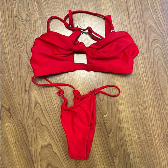 Red Bikini Set - Picture 2 of 4